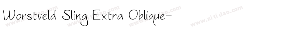 Worstveld Sling Extra Oblique字体转换